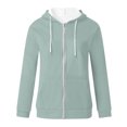 thumbnail image 1 of Timegard Sweatshirts for Women Drawstring Hoodies Pullover Top Fall Casual Loose Cardigan with Pockets, 1 of 4