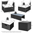 thumbnail image 3 of Costway Ensemble de Mobilier de Terrasse en Rotin 8 Pcs Table de Rangement Ottoman Housse Turquoise, 3 of 10