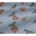 thumbnail image 5 of oneOone Viscose Jersey Fabric Leaves|Bird & Floral Block Decor Fabric Printed BTY 60 Inch Wide, 5 of 5