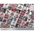 thumbnail image 2 of Soimoi Poly Georgette Fabric Check,Women & Camera Patchwork Printed Fabric 1 Yard 52 Inch Wide, 2 of 3