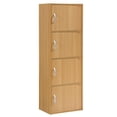 thumbnail image 1 of Hodedah Armoire de Rangement Polyvalente Fermée à 4 Portes pour la Maison Ou le Bureau, Beech, 1 of 5