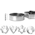 thumbnail image 3 of Moulds 12 Piece Small Stainless Steel Cookie Cutter Set for Heart Flower Star Round Shape - Cake Vegetable Fruit Cutters 12PCS, 3 of 5