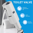 thumbnail image 2 of Fill Valve for Toilet Tank Toilet Fill Valve Universal Valve Low Noise Fill Valve Replacement Toilet Tank Accessory,1 * Fill Valve for Toilet Tank,White, 2 of 6