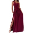 thumbnail image 1 of VEKDONE Liquidation 2025 Robe Élégante pour Femme Invitée de Mariage à une Épaule Soirée Formelle Cocktail Longue Maxi Robes, Robes Hawaïennes pour Femmes, 1 of 7