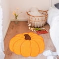 thumbnail image 4 of Orange Pumpkin Bath Mat For Bathroom, Cute Pumpkin Orange Bathroom Rug Non Slip Shaped Bathtub Rug Bathroom Tub Plush Shower Rugs Washable, 4 of 8