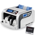 thumbnail image 1 of Money Tech Professional Polymer & Paper Multi-Currency Bill Cash Counter. Canadian Plastic & USD Banknote Counting Machine with Counterfeit Detection and 2 LCD Screens, 1 of 6