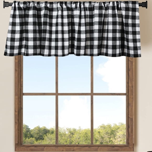 Uscallm St. Patrick's Day Window Valance Red Lattice Cottage Kitchen Curtain Decoration Rod Pocket Valance for Living Room Bathroom 55 x 15 Inches Polyester