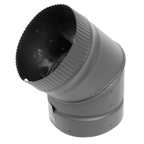 SuperVent DSP6E4-1 45 Degree Elbow Double Wall Stove Pipe