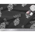 thumbnail image 2 of Soimoi Modal Satin Fabric Leaves,Bird & Floral Block Decor Fabric Printed Yard 42 Inch Wide, 2 of 3