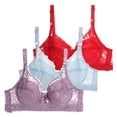 thumbnail image 1 of Kcodviy Pack of 3 Women S Bras with Underwire Push Sports Bra for Women Up Bra Set Women Sports Bras Pack Bustier Sports Bra Training Comfort Bras for Women Bra, 1 of 2