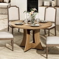 thumbnail image 1 of MARNUR Round Dining Table for 4 Persons 47" Kitchen Table for Dining Room Kitchen, Walnut (Only Table), 1 of 8