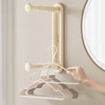 thumbnail image 2 of AYktou Home Organizers and Storage Clothes Hanger Storage Artifact Retractable Punch Wall Mounted Clothes Hanger Storage Rack Multi Purpose Stable Storage Rack for Party Indoors, 2 of 8