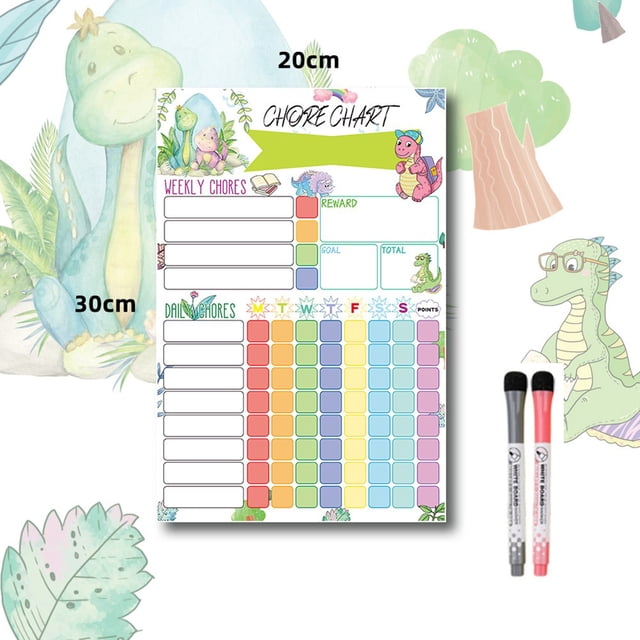 Magnetic Weekly Planner, Dry Wipe Fridge Whiteboard or Dry Erase Calendar Board