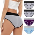 thumbnail image 2 of Timegard Culottes pour Femmes 4 Pcs Grande Taille Taille Mi-Haute Confortables Invisibles Culottes Respirantes Culottes Menstruelles, 2 of 7