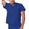 thumbnail image 2 of Adar Universal Unisex V-Neck Tunic 3 Pocket Scrub Top (Available in 39 Colors), 2 of 7