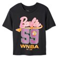 thumbnail image 1 of T-shirt avec imprimé graphique WNBA Barbie pour filles, 1 of 3