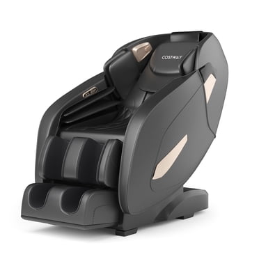 COSTWAY Relaxation02 Full Body Massage Chair, SL Track Zero Gravity Shiatsu Recliner with airbag Coverage, Bluetooth Speaker, Foot Roller, Heat Therapy, Thai Stretch, Auto Body Detector