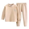 thumbnail image 1 of WEAIXIMIUNG Christmas Solid Color Children's Hoodie Set With Thick Fall And Winter Homewear Pajamas 160, 1 of 8