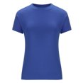 thumbnail image 4 of Birdeem T-Shirt Décontracté à Manches Courtes Couleur Unie Basique Col Rond pour Femmes, 4 of 8