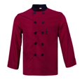 thumbnail image 2 of Tachiuwa Long Sleeve Chef Coat Jacket Unisex Uniform Kitchen Cooking Classic Design Red 2XL, 2 of 9