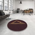 thumbnail image 4 of Ahgly Company Tapis d'Intérieur Ronds Transitionnels Lavables à la Machine, Brun Chocolat, 8 Pieds Rond, 4 of 7