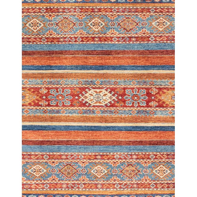 Ahgly Company Tapis d'Intérieur Rectangulaire Abstrait Rouge Tapis de Zone Abstrait, 5 Pieds x 7 Pieds