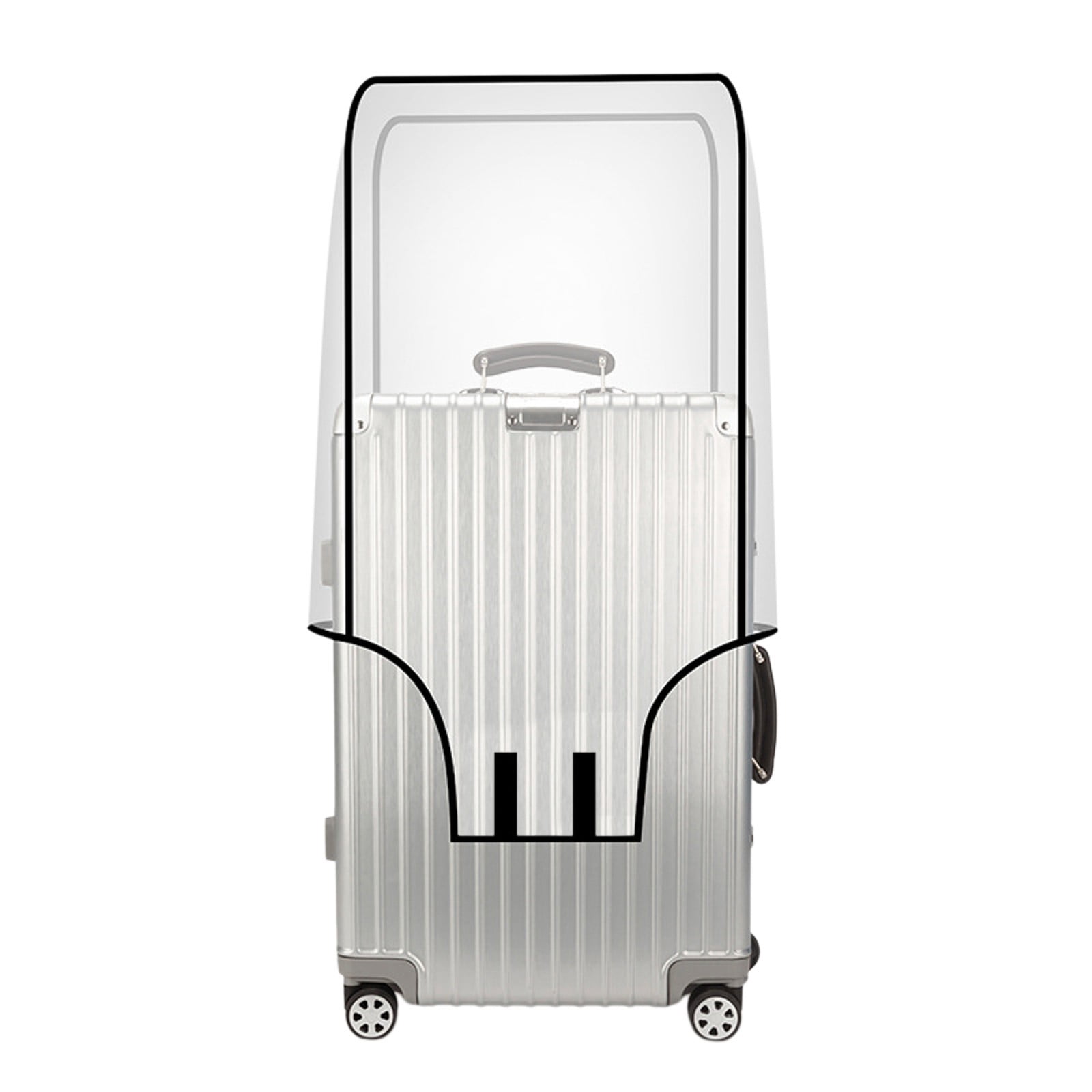 Clear PVC Luggage Protector Waterproof Scratch-resistant Multiple Sizes and Styles Sticker Design for Easy Use