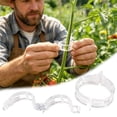thumbnail image 1 of Tong 1 Support Réutilisable Sécurisé pour Tomate pour Sécuriser pour Grimper Grappe Légume (1 Pcs Blanc), 1 of 6
