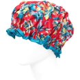 thumbnail image 3 of ORUYROP Allylew Réutilisables Chapeaux de Douche Imperméables pour les Femmes pour les Cheveux Longs, Floral Exotique, 3 of 4