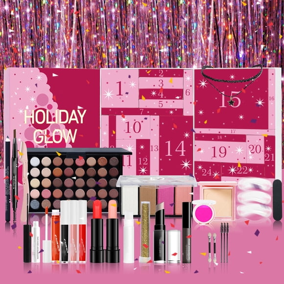 BKER Advent Calendar 2024 Beauty Holiday Calendar Makeup Set Countdown To Christmas 24 Days Make Up Calendar Beauty Countdown Set For Women Girls 10ML