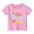 thumbnail image 2 of Vêtements pour Filles, Jolis Graphiques, T-Shirts à Manches Courtes pour Filles, Chemises d'Été pour Filles, Col Rond, Vêtements 4T pour Filles, Tenue pour Fille, 2 of 3