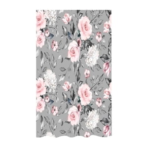 3D H.D Digital Flower Print Rideau de douche étanche pour la séparation sèche humide dans la salle de bain Sequin Rideau de Douche Liner clair Rideau de pluie givré Rideaux d'os de hareng Rideau de bain Tissu moderne