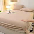 thumbnail image 3 of Solid Color Washed Skin Friendly Bed Sheet Bed Cover Dormitory Proof Mattress Cover Percale Sheets for Size Bed Sheets 18 Deep Pocket Percale Sheets Deep Pocket Sheets with Design Sheets Thread Count, 3 of 3