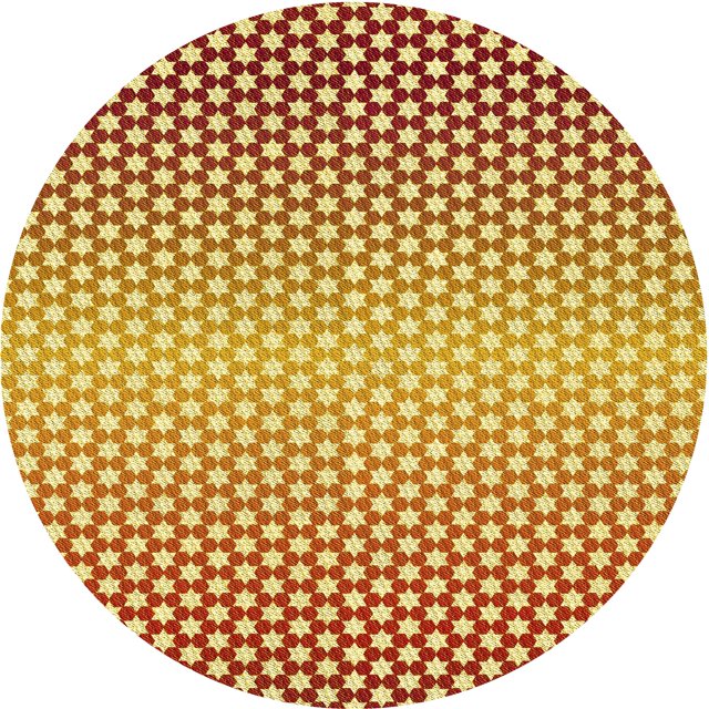 Ahgly Tapis Rond Lavable en Machine Intérieur Transitionnel Rouge Lave, 4 Pieds Rond