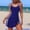 Navy, variant on Amzcrzy One Piece Swimsuit Women Women's Solid Color Sling Comfortable Swimsuit Bikini Swimsuit Women Beach Fashion Bathing Suit for Women Womens One Piece Swimsuits Women Swimsuits Women's Swimwear