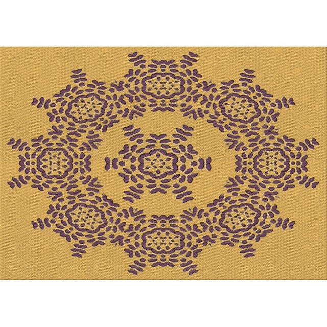 Ahgly Tapis Rectangulaire Lavable en Machine Intérieur Transitionnel Marron Sienne, 8 Pieds x 10 Pieds