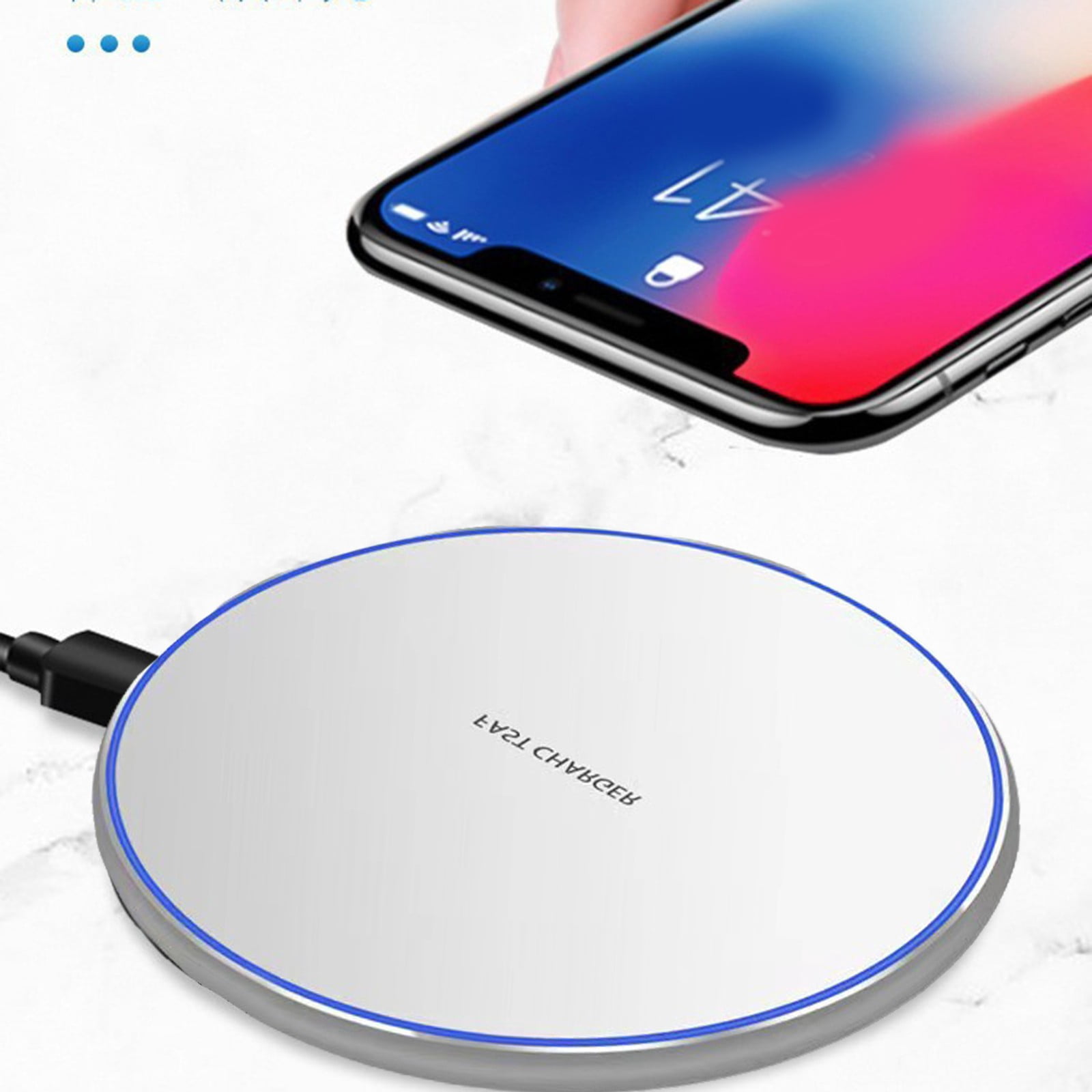 Ainf Wireless Charger Desktop Disc Frosted Metal Wireless Fast Charge Mobile Phone Gift Wireless Charge