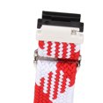 thumbnail image 2 of Nylon Watchband Adjustable Replacement Band Sport Breathable Strap for Fenix 7S for 6S for 5S Red White, 2 of 14