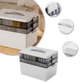 thumbnail image 3 of Storage Containers 3 Tier Organizer Kit with Handle for Home Travel and Everyday Use, 3 of 6