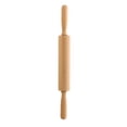 thumbnail image 1 of Wooden Holiday Time Rolling Pin, Natural Beechwood, 1 of 8