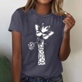 thumbnail image 2 of Birdeem Femmes Filles Grande Taille T-Shirts Imprimés Manches Courtes Col Rond T-Shirt Blouse Hauts, 2 of 7