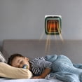 thumbnail image 3 of Handy Heater Turbo 800 Wall-Mounted Small Space Heater with Adjustable Thermostat, Programmable 12-Hour Timer and Auto-Off - Quiet and Space-Saving Ceramic Mini Heater, 3 of 8