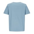 thumbnail image 3 of Birdeem Femmes Manches Courtes Décontracté Col Rond Imprimé Ample Bouton Tunique Chemise Blouse Hauts, 3 of 5