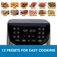 thumbnail image 4 of Kenmore 8 Qt Air Fryer, 1700W, 12 Cooking Presets, Digital Touch Screen, Stainless Steel, 4 of 10
