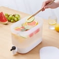 thumbnail image 4 of 4L Food Grade Plastic Water Dispenser with Built-in Faucet, Refrigerated Container for Iced Tea and Lemonade, Slim White and Gray Design, Fits Refrigerator Door, 4 of 8