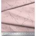 thumbnail image 3 of Soimoi Modal Satin Fabric Leaves & Buds Flower Fabric Prints by Yard 42 Inch Wide, 3 of 3