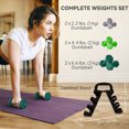 thumbnail image 4 of Soozier 26 LBS Hex Dumbbell Set, Adjustable Dumbbells with Vertical Rack, 4 of 10