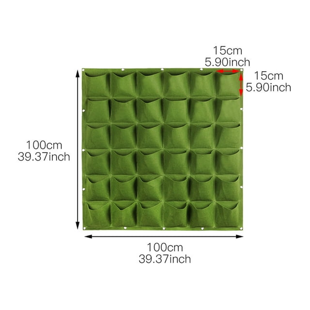 Birdeem Pockets Garden Vertical Planter Wall Mount Living Growing Bag Pouch