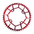 thumbnail image 2 of Bike Chain Aluminum Alloy 40T~52T Single Narrow Wide 104BCD High Strength Chainwheel Chain Wheel Chain Component - Red 48T, 2 of 8