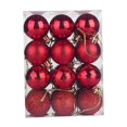 thumbnail image 1 of 24Pcs Christmas Balls Christmas Tree Hanging Balls for Wedding Party Holiday Red, 1 of 8